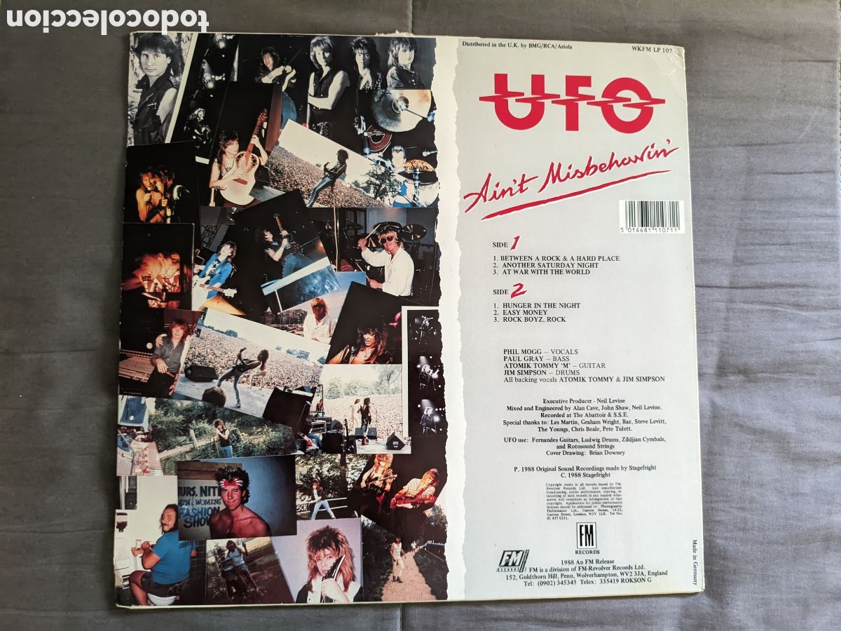 Discos de vinilo: // UFO - Aint Misbehavin - FM Germany 1988 - Foto 3