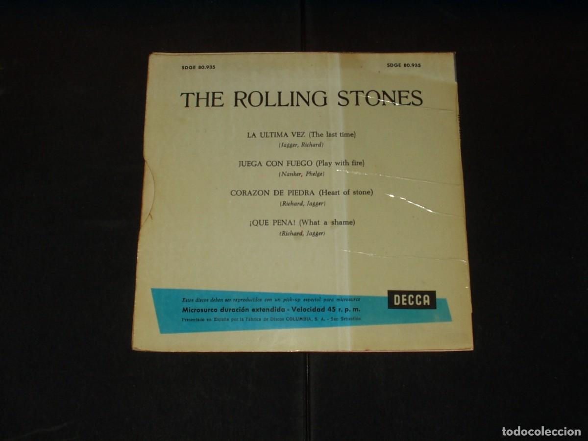 Discos de vinilo: ROLLING STONES EP LA ULTIMA VEZ+3 - Foto 2