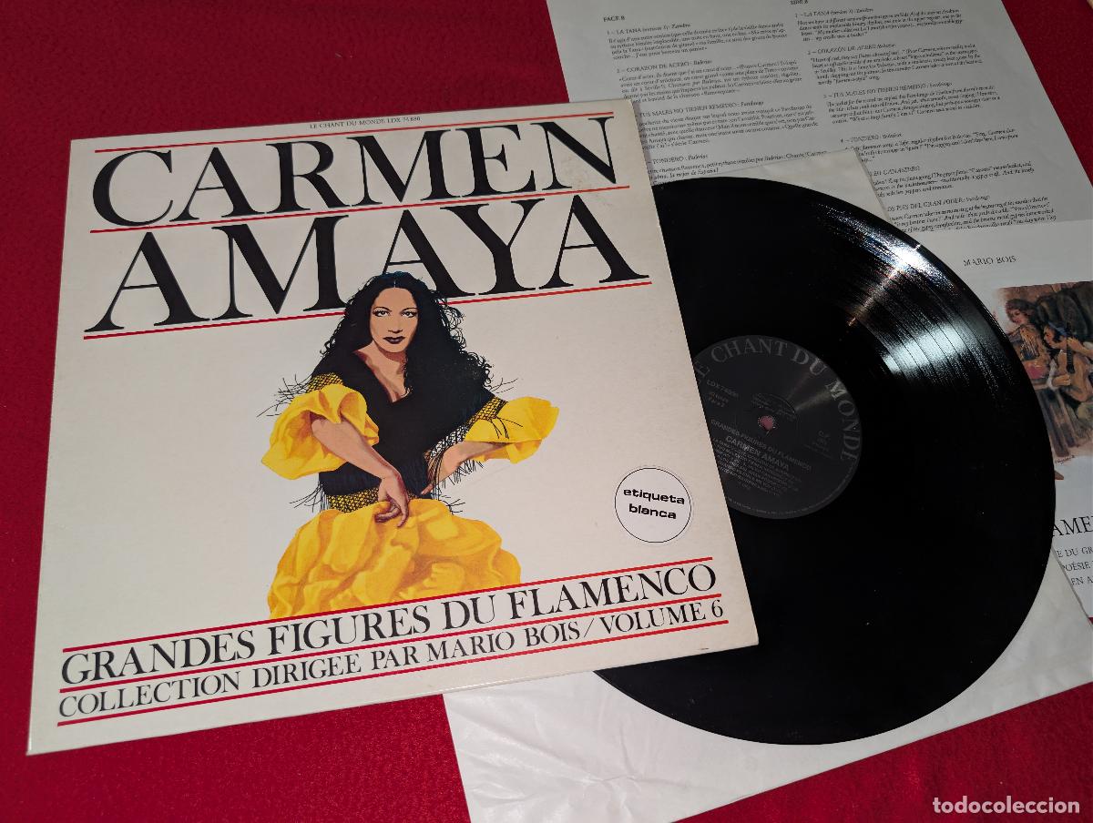 Discos de vinilo: CARMEN AMAYA Grandes figures du flamenco Volume 6 LP 1988 Le chant du monde GERMANY ALEMANIA