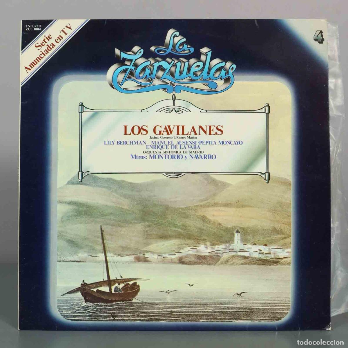 Discos de vinilo: LP. Los Gavilanes - Jacinto Guerrero, J. Ramos Mart&iacute;n, Lily Berchman, Manuel Ausensi, Pepita Moncay