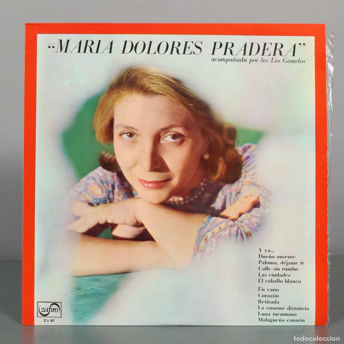 Discos de vinilo: LP. Mar&iacute;a Dolores Pradera - Acompa&ntilde;ada por Los Gemelos