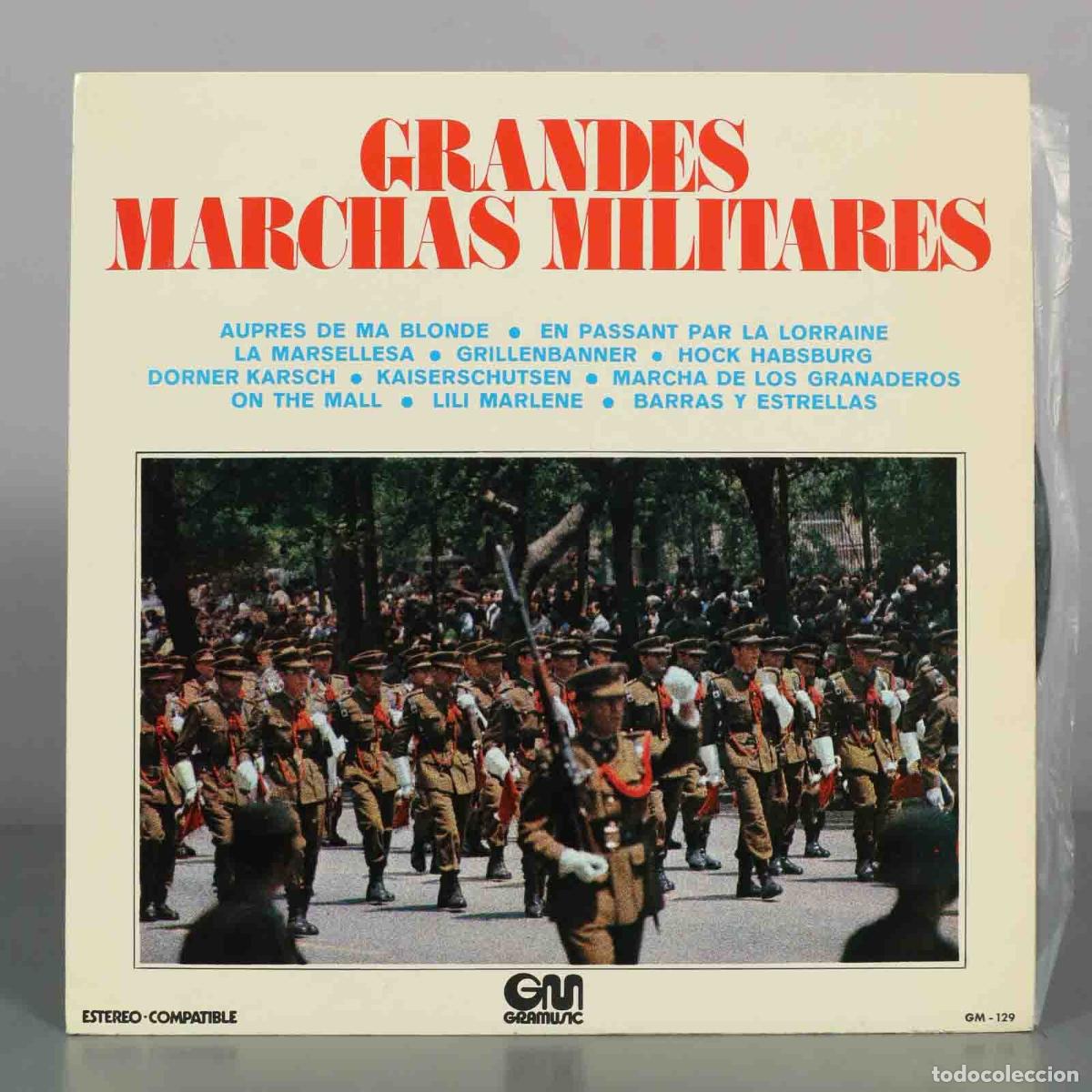 Discos de vinilo: LP. Grandes Marchas Militares - Banda del Batall&oacute;n del Ej&eacute;rcito de Viena, Paracaidistas Franceses