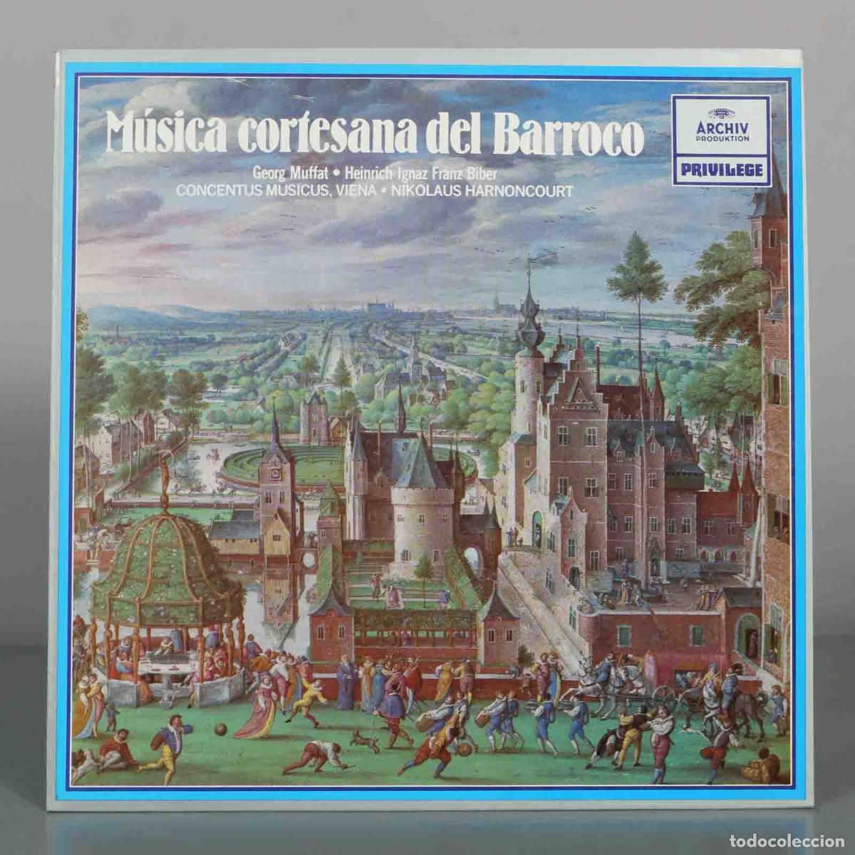 Discos de vinil: LP. M&uacute;sica cortesana del Barroco - Georg Muffat, Heinrich Ignaz Franz Biber, Concentus Musicus Wien