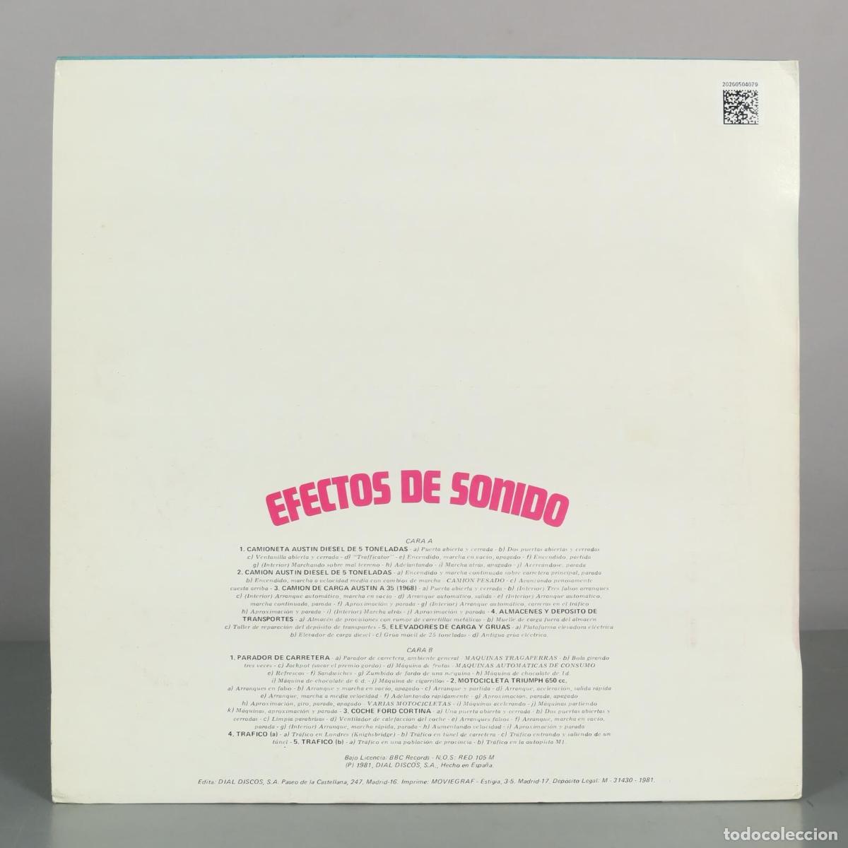 Discos de vinilo: LP. Efectos de sonido vol. 5 - Foto 2