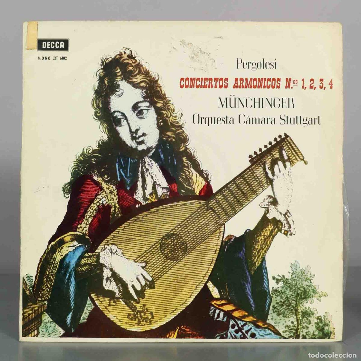 Discos de vinilo: LP. Pergolesi: Conciertos Armonicos Nos. 1, 2, 3, 4 - M&uuml;nchinger, Orquesta C&aacute;mara Stuttgart