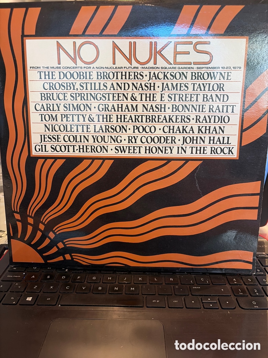 Disques de vinyle: NO NUKES - DOOBIE BROTHERS + JACKSO BROWNE + CSN + BRUCE SPRINSGSTEEN + TOM PETTY LP TRIPLE