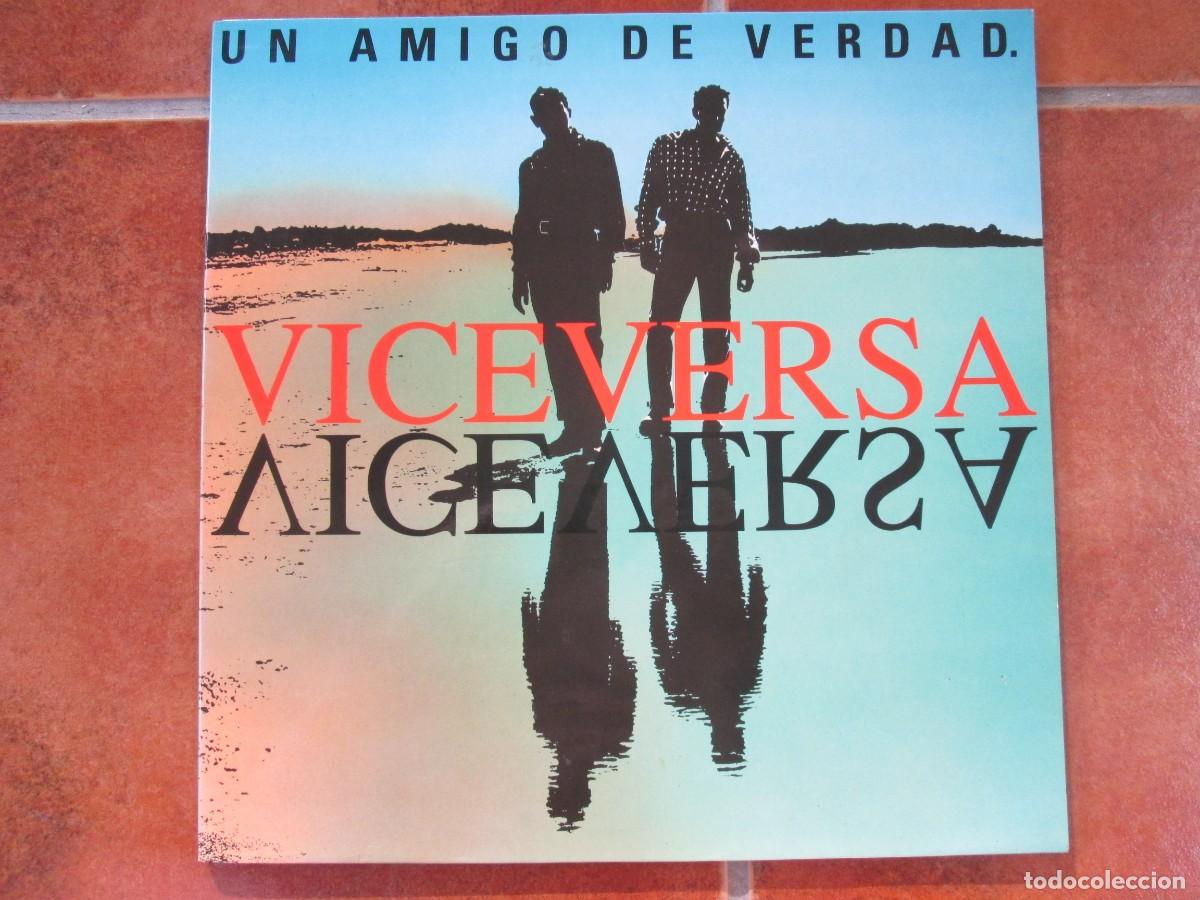 Discos de vinilo: VICEVERSA - Un Amigo de Verdad. LP, ed espa&ntilde;ola 12&rdquo; 1993. Carpeta abierta. Magn&iacute;fico estado (VG+/NM)
