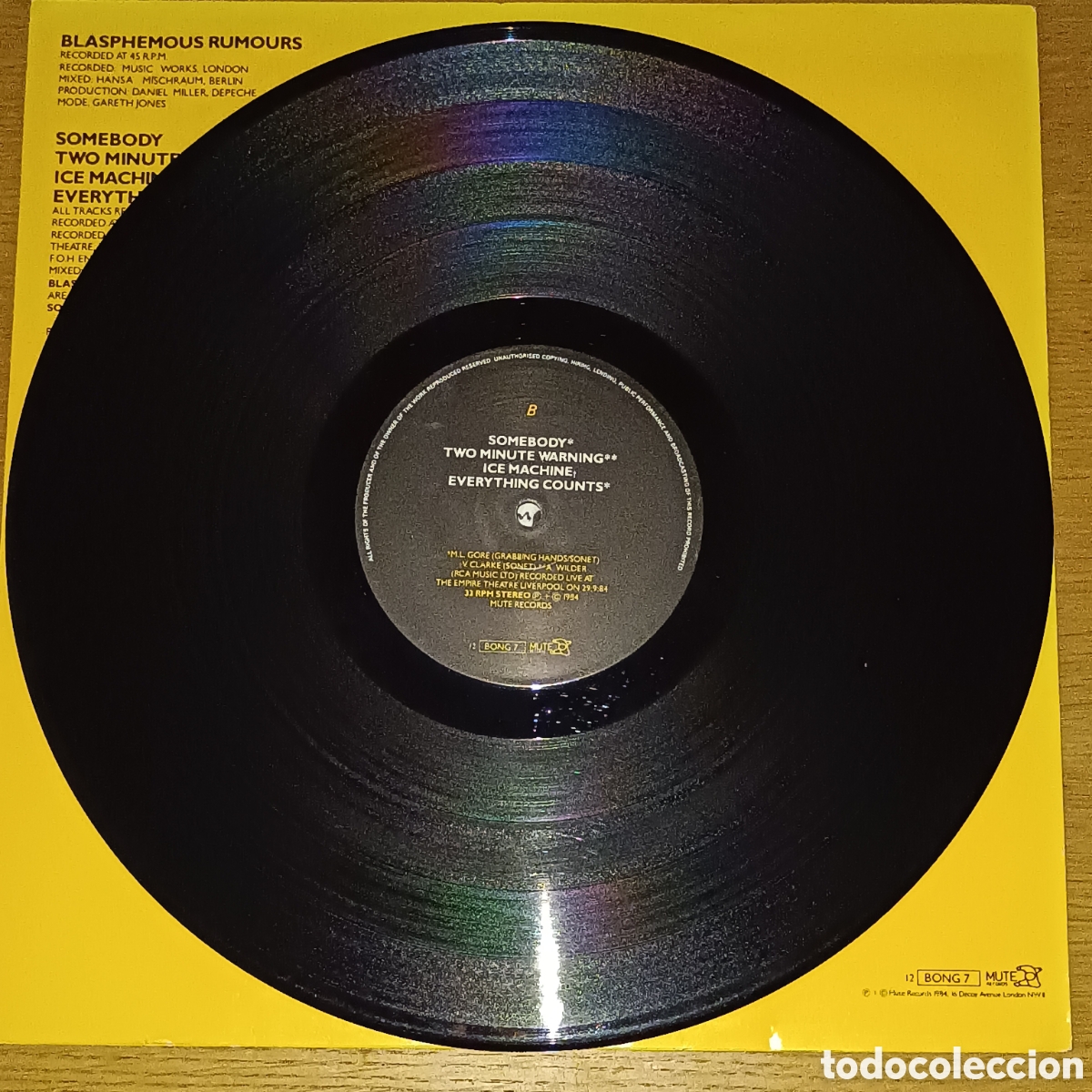 Discos de vinilo: Depeche Mode 12&rdquo; Blasphemous Rumours - Foto 5