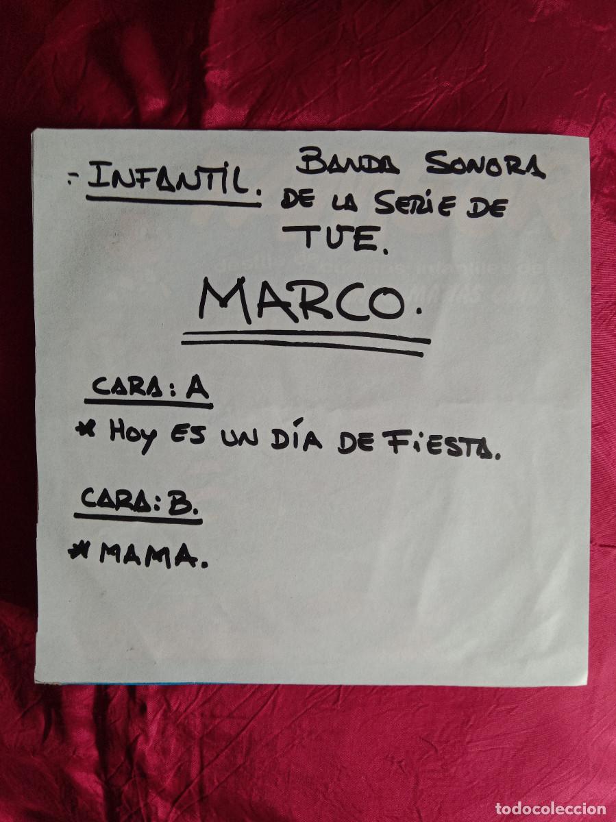 Discos de vinilo: Banda Sonora de la Serie de TVE - Marco - Hoy es un d&iacute;a de fiesta / Mama - Edit. Philips. 1977