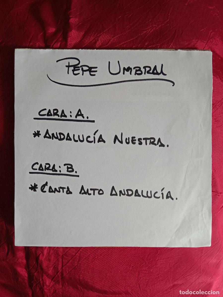 Discos de vinilo: Pepe Umbral - Andaluc&iacute;a Nuestra / Canta Alto Andaluc&iacute;a - Edit. Audio & Video. S.A. 1980