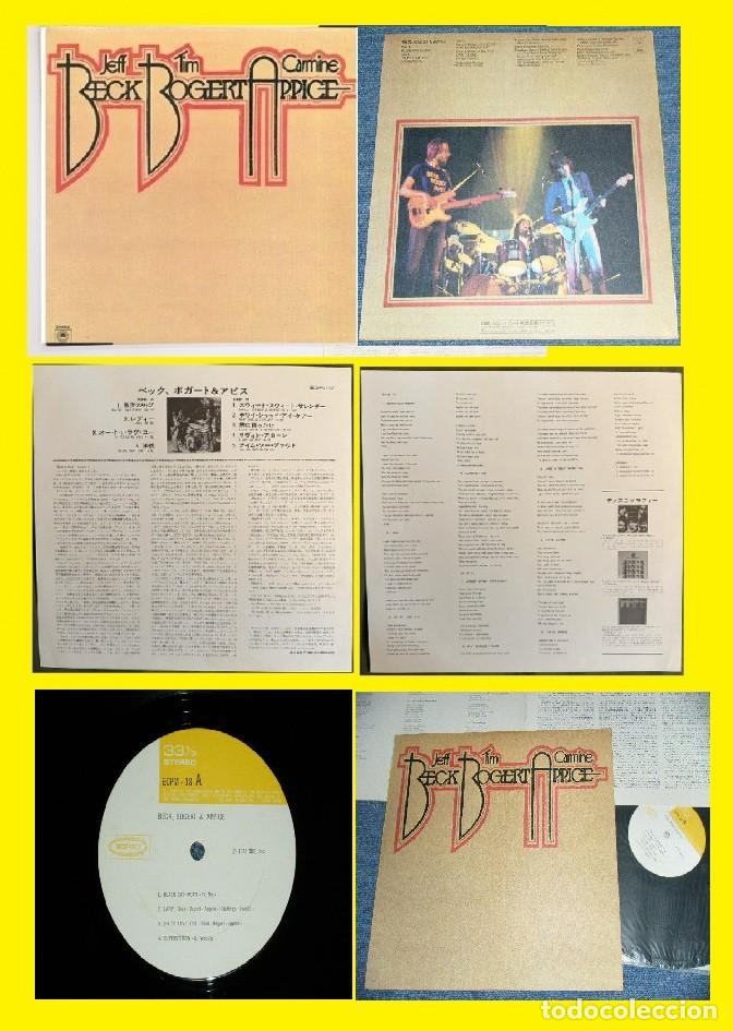 Discos de vinilo: JEFF BECK, beck,bogert & appice RARA 1&ordf;EDIT ORG JAPAN 1973 + INSERTO, TEXTURA, SUPERSTITION, EXC !