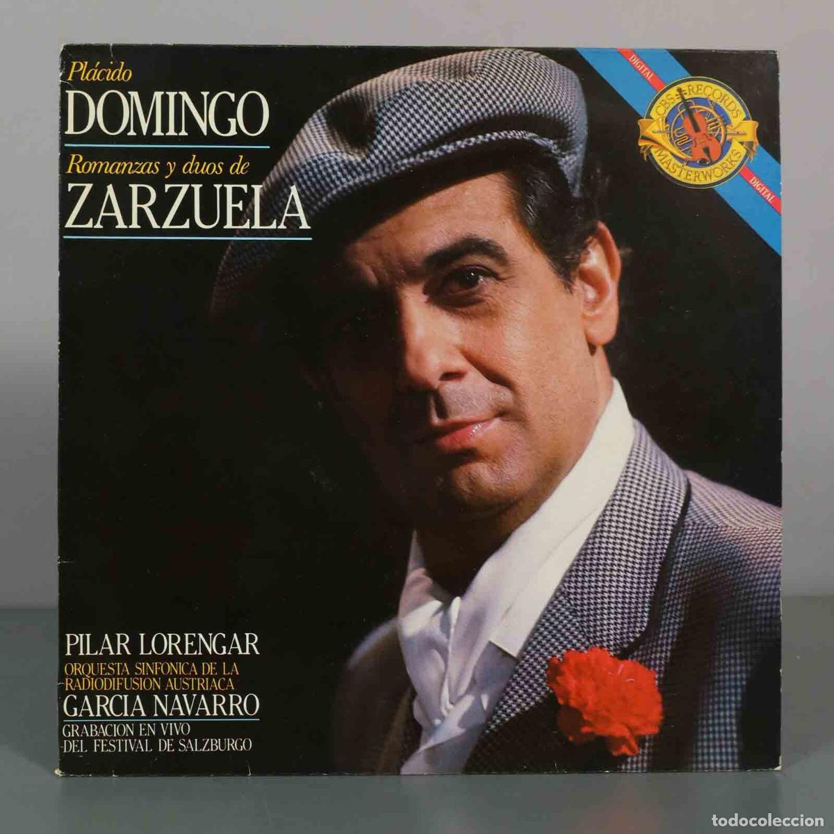 Discos de vinilo: LP. Romanzas y d&uacute;os de Zarzuela - Pl&aacute;cido Domingo, Pilar Lorengar, Garcia Navarro, Orquesta Sinf&oacute;ni