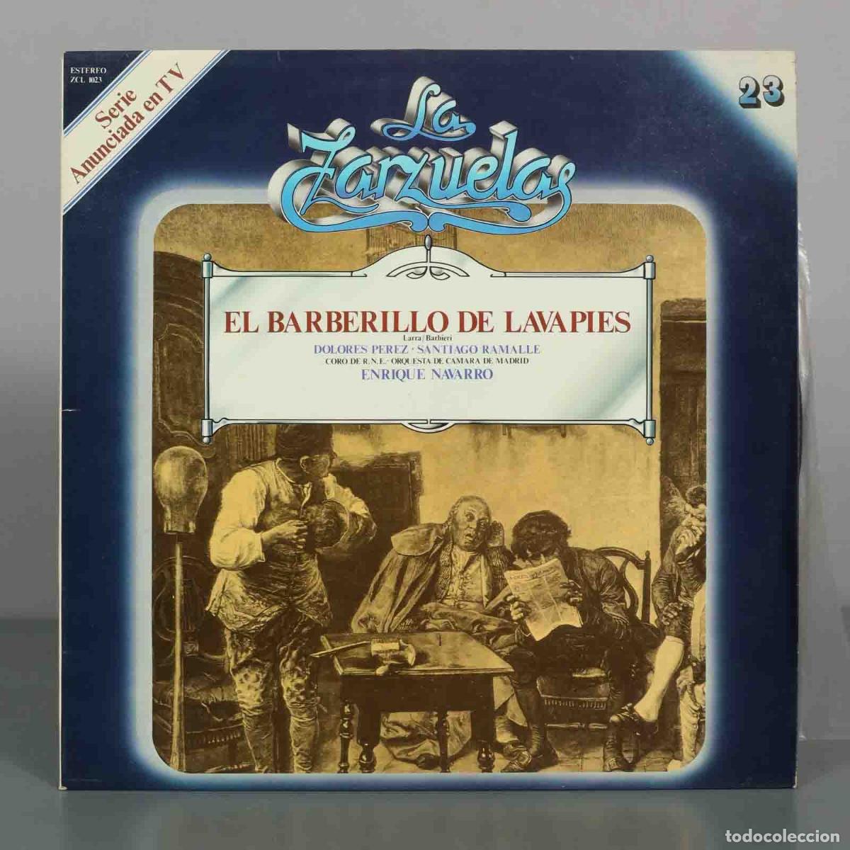 Discos de vinilo: LP. El Barberillo de Lavapi&eacute;s - Francisco Asenjo Barbieri, Luis Mariano de Larra, Dolores P&eacute;rez, Sa