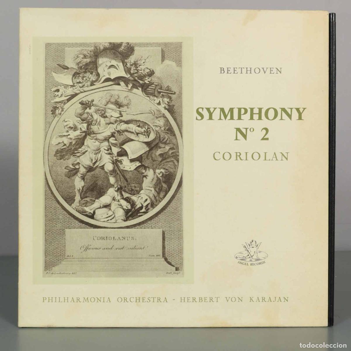 Discos de vinil: LP. Symphony N&ordm; 2, Coriolan - Ludwig van Beethoven - Philharmonia Orchestra, Herbert von Karajan
