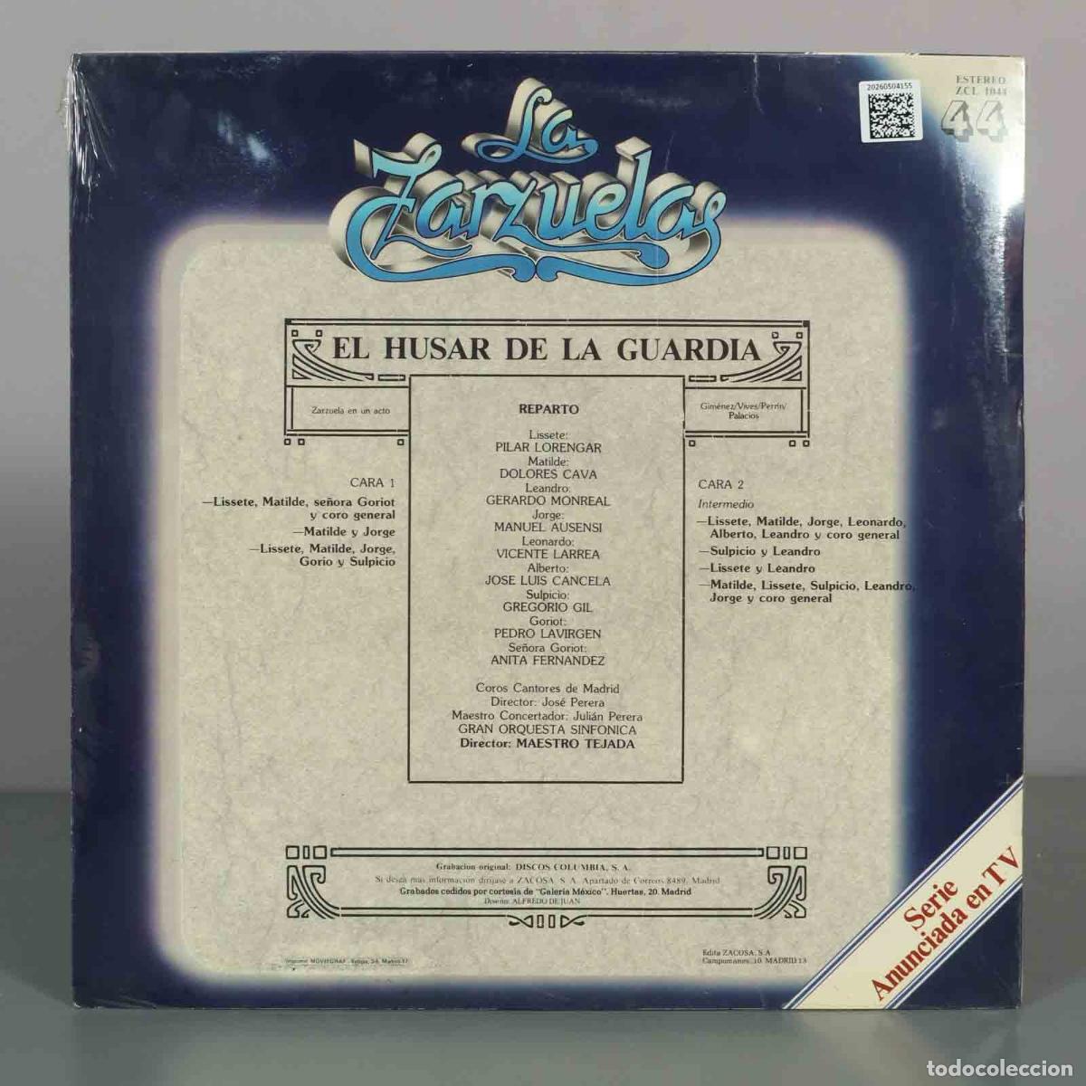 Discos de vinilo: LP. El H&uacute;sar de la Guardia - Ger&oacute;nimo Gim&eacute;nez, Amadeo Vives, Guillermo Perr&iacute;n, PRECINTADO - Foto 2