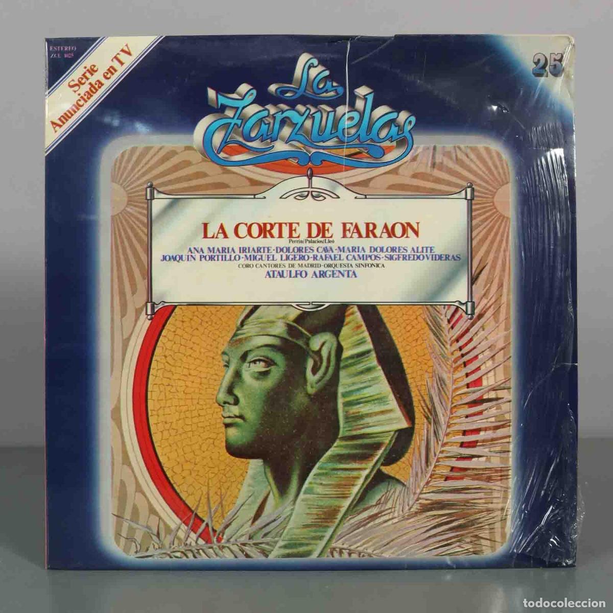 Discos de vinilo: LP. La Corte de Fara&oacute;n - Vicente Lle&oacute;, Guillermo Perr&iacute;n, Miguel de Palacios, Coros Cantores de Madr