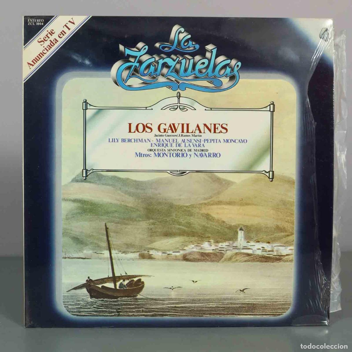 Discos de vinil: LP. La Zarzuela - Los Gavilanes - Jacinto Guerrero, Jos&eacute; Ramos Mart&iacute;n, Lily Berchman, Manuel Ausens