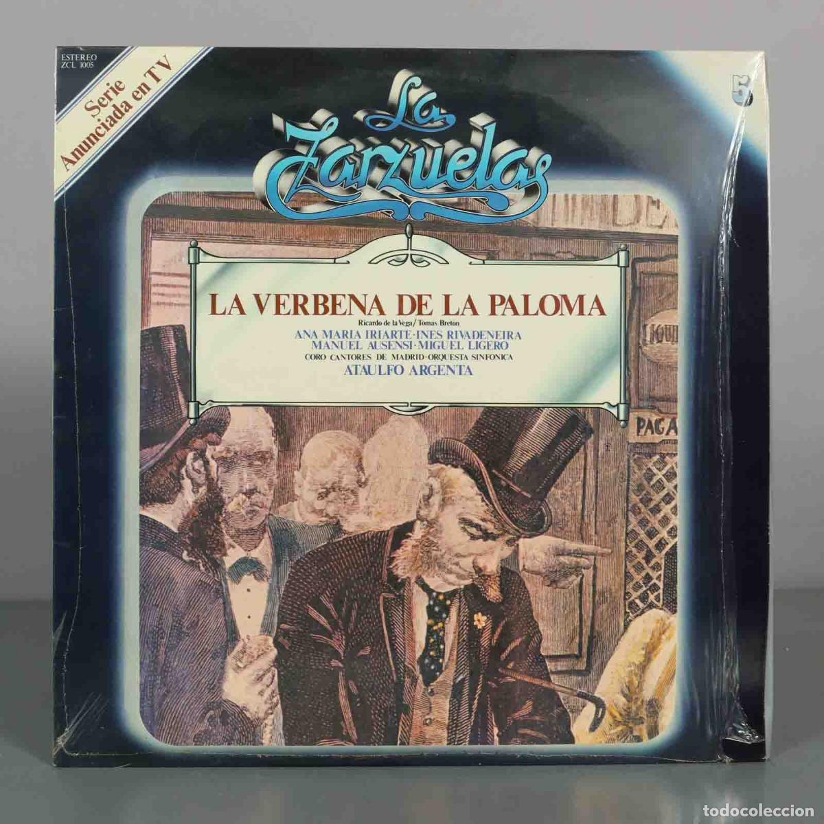 Discos de vinil: LP. La Verbena de la Paloma - Ricardo de la Vega, Tom&aacute;s Bret&oacute;n, Ana Mar&iacute;a Iriarte, In&eacute;s Rivadeneira