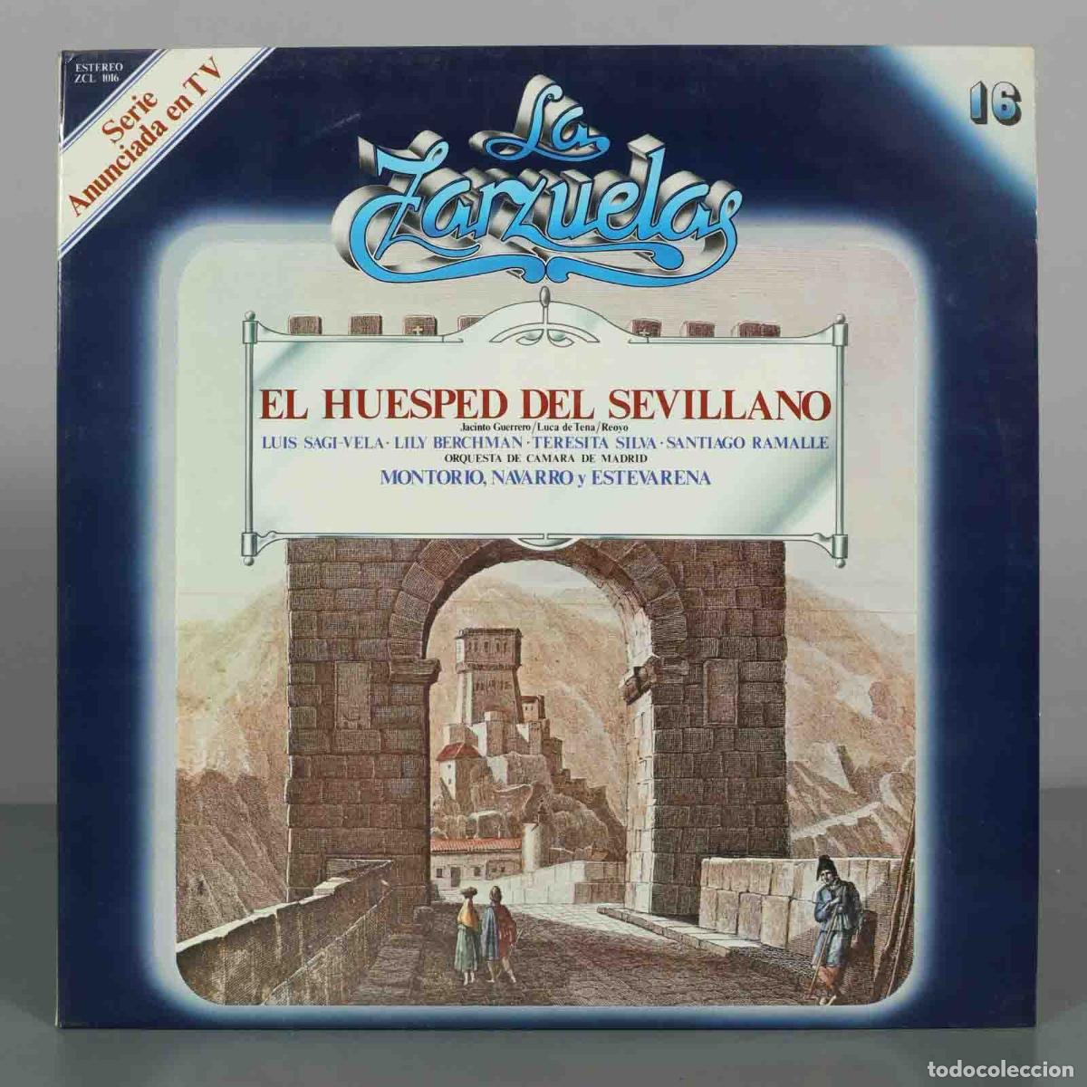 Discos de vinil: LP. El Hu&eacute;sped del Sevillano - Jacinto Guerrero, Reoyo, Luca De Tena, Luis Sagi-Vela, Lily Berchman