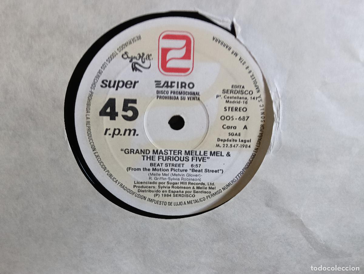 Discos de vinilo: GRAND MASTER MELLE MEL Beat Street Maxi sin portada.Ver titulos y dem&aacute;s informaci&oacute;n en fotos.Pedido