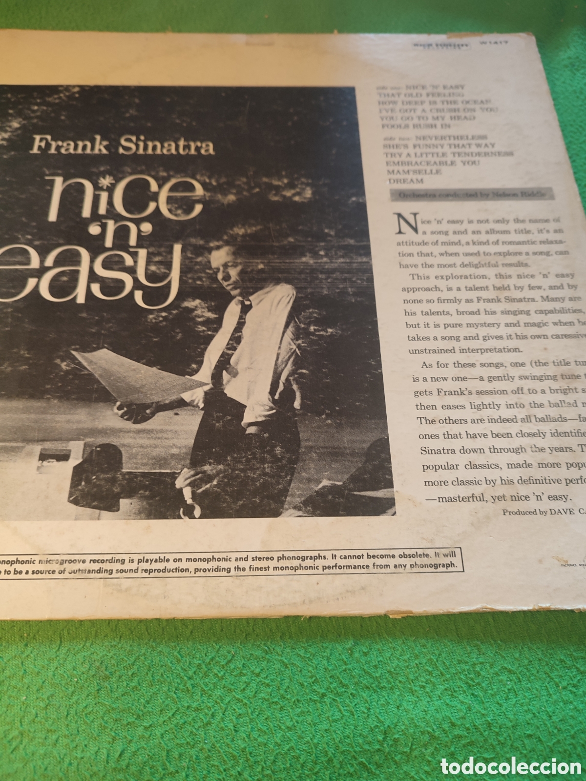 Discos de vinilo: Frank Sinatra - Nice  n Easy edici&oacute;n USA - Foto 2