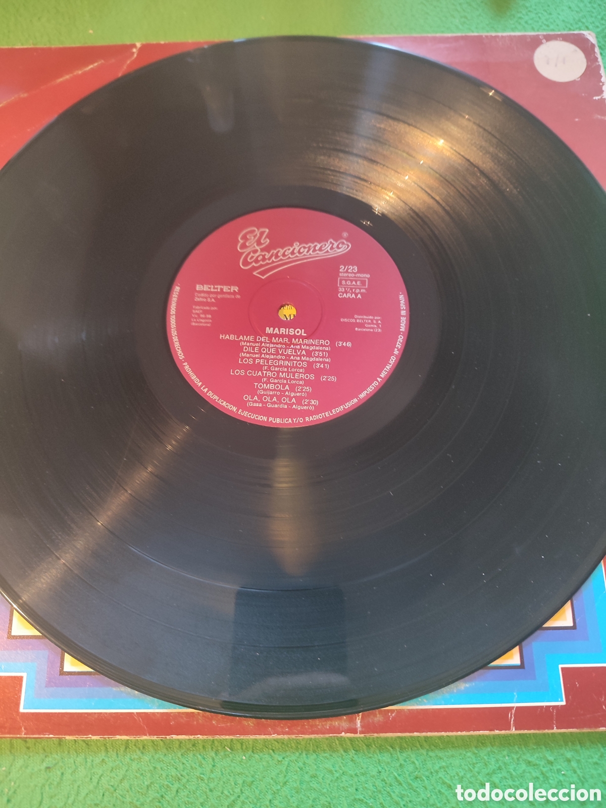 Discos de vinilo: Marisol - El cancionero volumen 23 - Foto 3