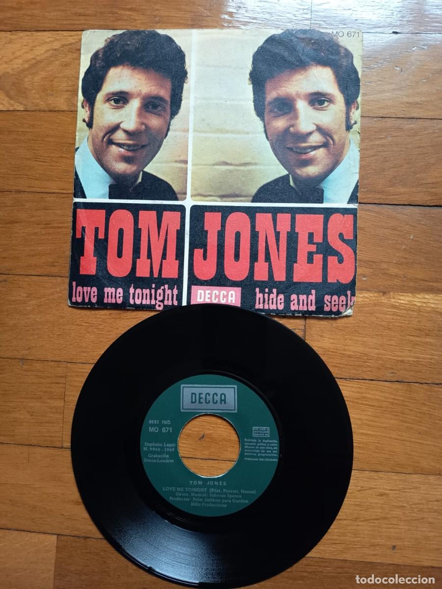 Discos de vinilo: SINGLE - TOM JONES - LOVE ME TONIGHT - 1969