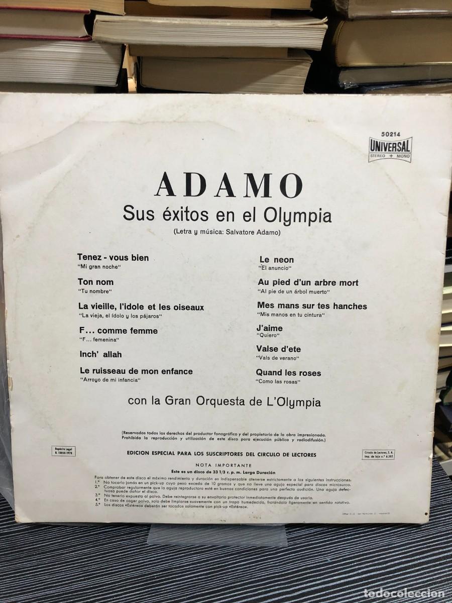 Discos de vinilo: Sus &Eacute;xitos en el Olympia Adamo - Foto 2