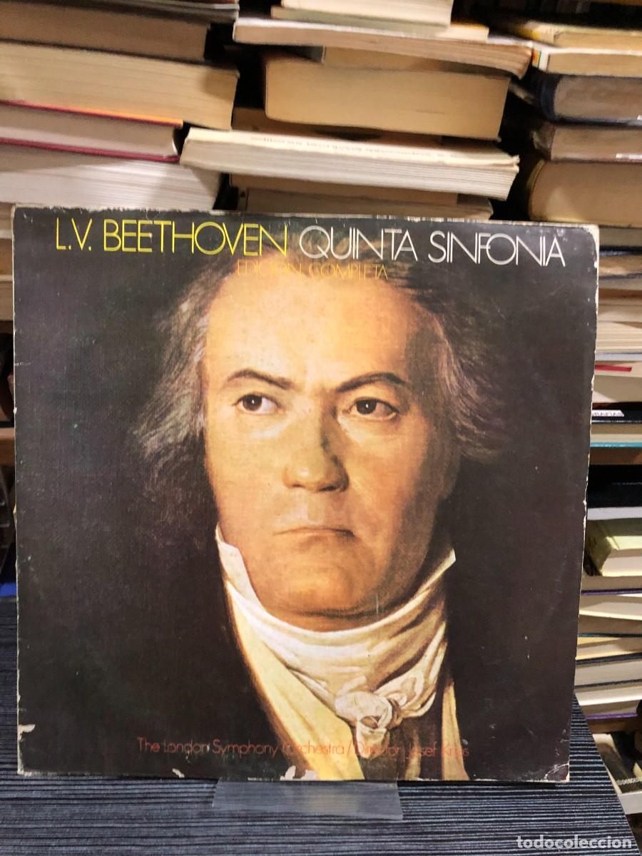 Discos de vinilo: Quinta Sinfon&iacute;a (Edici&oacute;n Completa) L.V. Beethoven / The London Symphony Orchestra