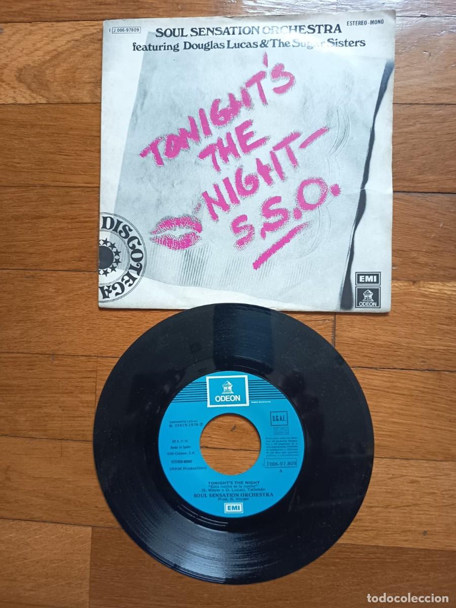 Discos de vinilo: SINGLE - SOUL SENSATION ORCHESTRA - TTONIGHT'S THE NIGHT - 1976