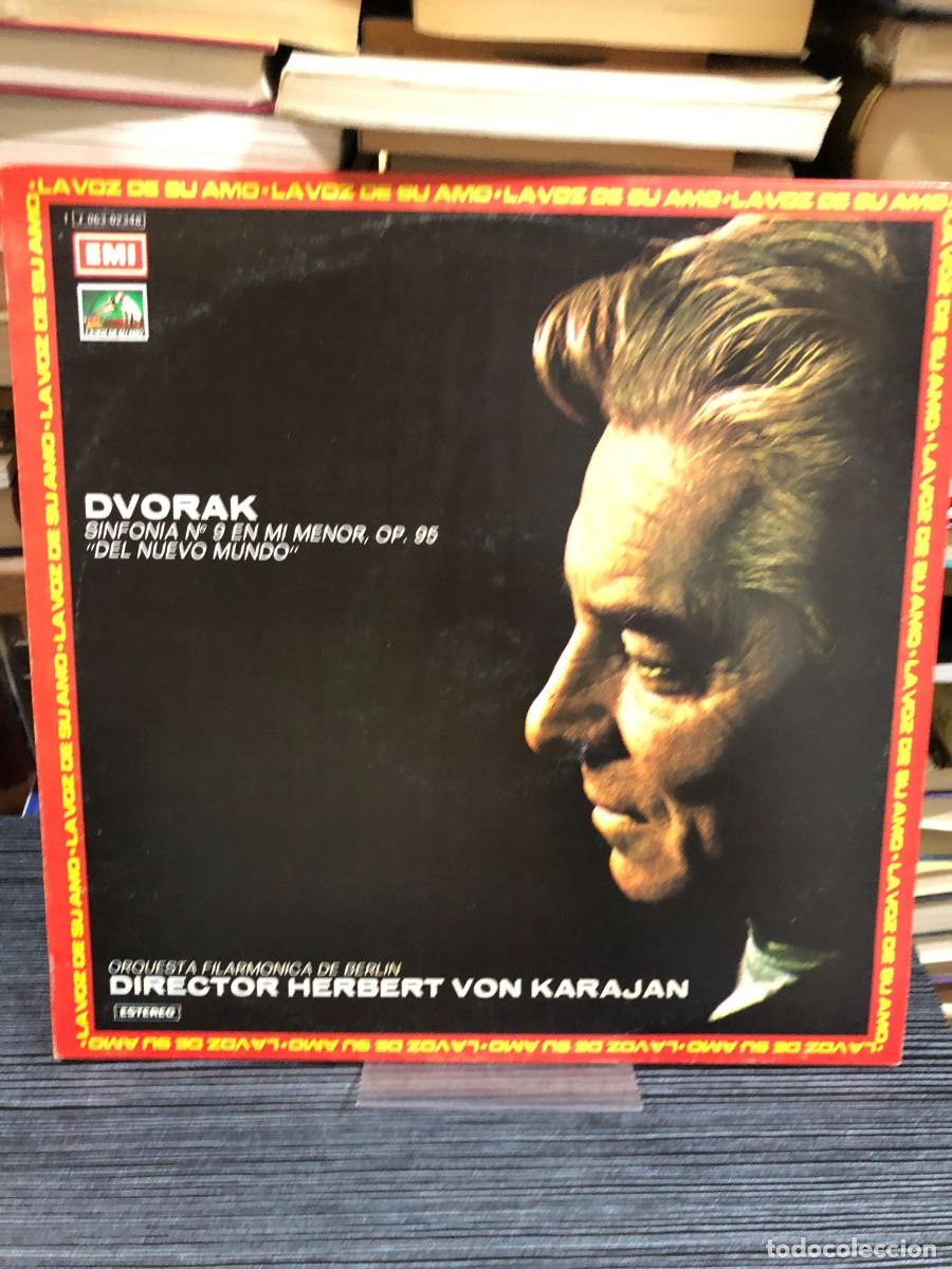 Discos de vinilo: Sinfon&iacute;a N&ordm; 9 &rdquo;Del Nuevo Mundo&rdquo; Dvorak / Director: Herbert Von Karajan