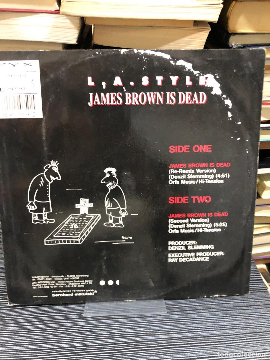 Discos de vinilo: James Brown Is Dead (Re-Remix) L.A. Style - Foto 2