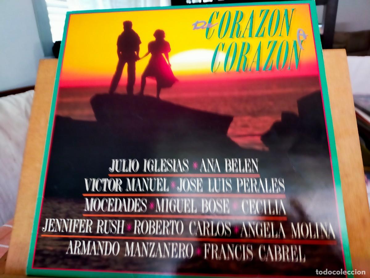 Discos de vinilo: DE CORAZ&Oacute;N A CORAZ&Oacute;N. VARIOS SOLISTAS. CBS. 12 TEMAS. 1987