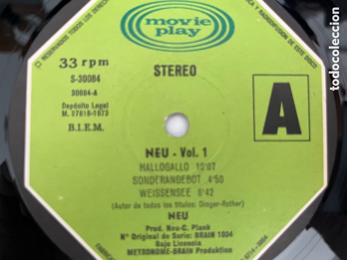 Discos de vinilo: NEU. Neu 1 (Vinilo lp 1973) - Foto 4