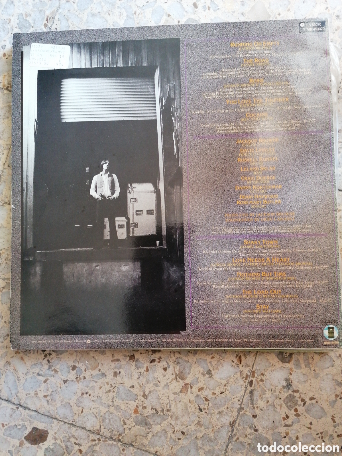 Discos de vinilo: LP JACKSON BROWNE RUNNING ON EMPTY 1984 ESPA&Ntilde;A - Foto 2