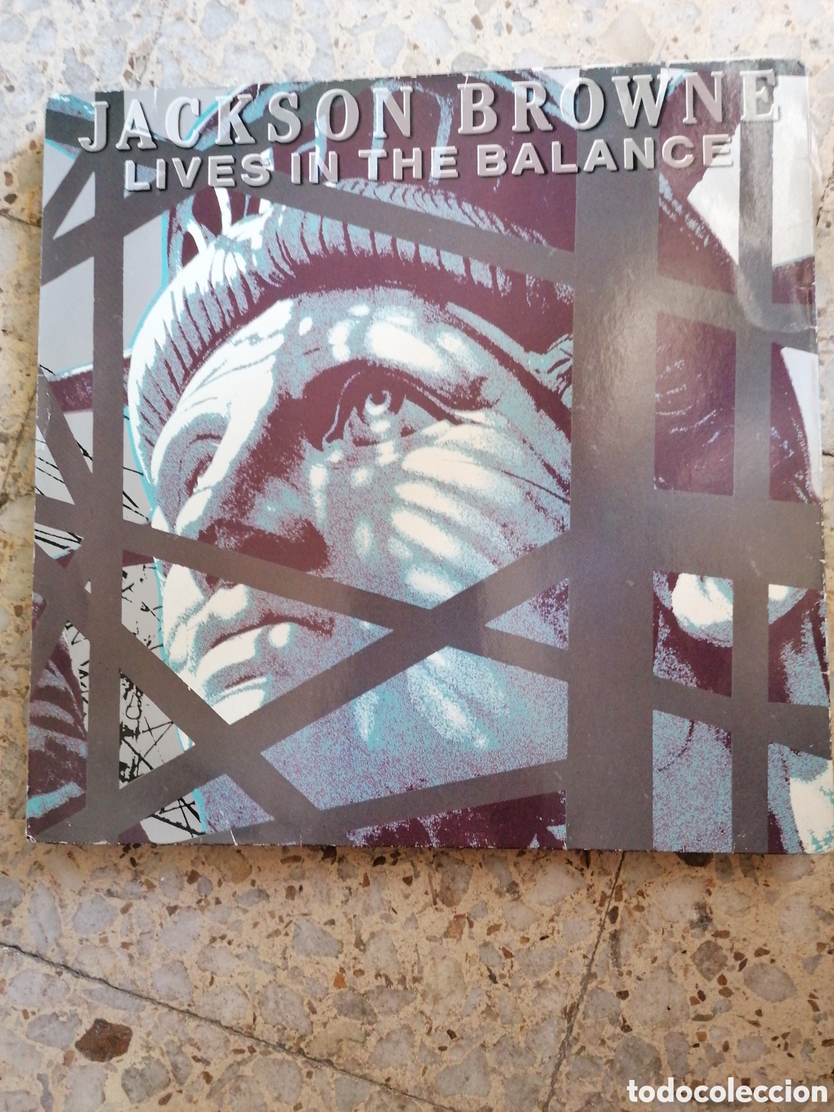 Vinyl records: LP JACKSON BROWNE LIVES IN THE BALANCE 1986 INSERT GERMANY