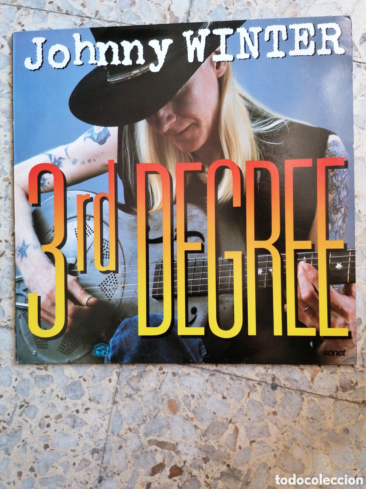 Discos de vinilo: LP JOHNNY WINTER 3RD DEGREE 1986 HOLLAND INSERT - Foto 1