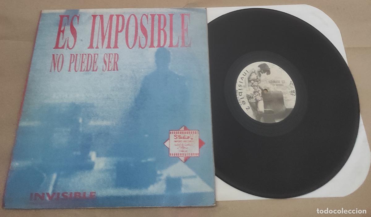 Discos de vinilo: Invisible 2. Es imposible No puede ser. Invisible records, Spain 1990 Mini-LP- electronic ,Synth-pop