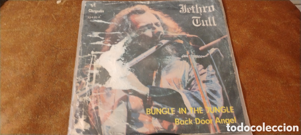 Discos de vinilo: JETHRO TULL-BUNGLE IN THE JUNGLE&bull;BACK DOOR ANGEL-CHRYSALIS/SPAIN-KSA