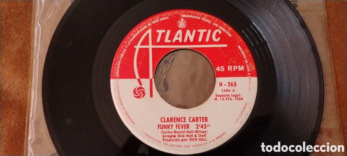 Vinyl-Schallplatten: CLARENCE CARTER-FUNKY FEVER&bull;HUYE-SINGLE-ATLANTIC/SPAIN-KSA
