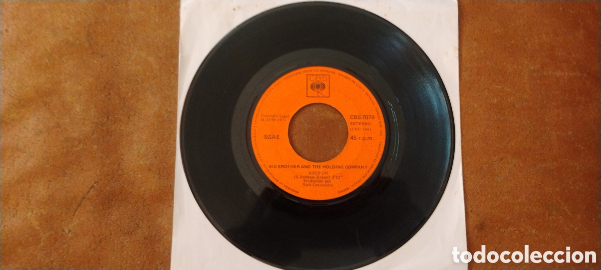 Discos de vinilo: BIG BROTHER & THE HOLDING COMPANY-KEEP ON-SINGLE-CBS/SPAIN-IBL