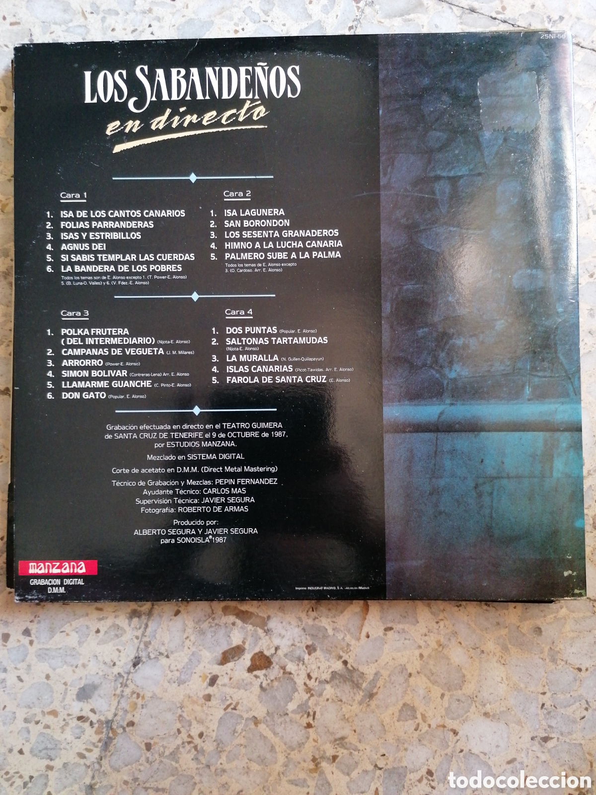 Discos de vinilo: 2 LP LOS SABANDE&Ntilde;OS EN DIRECTO 1987 PORTADA DOBLE - Foto 2