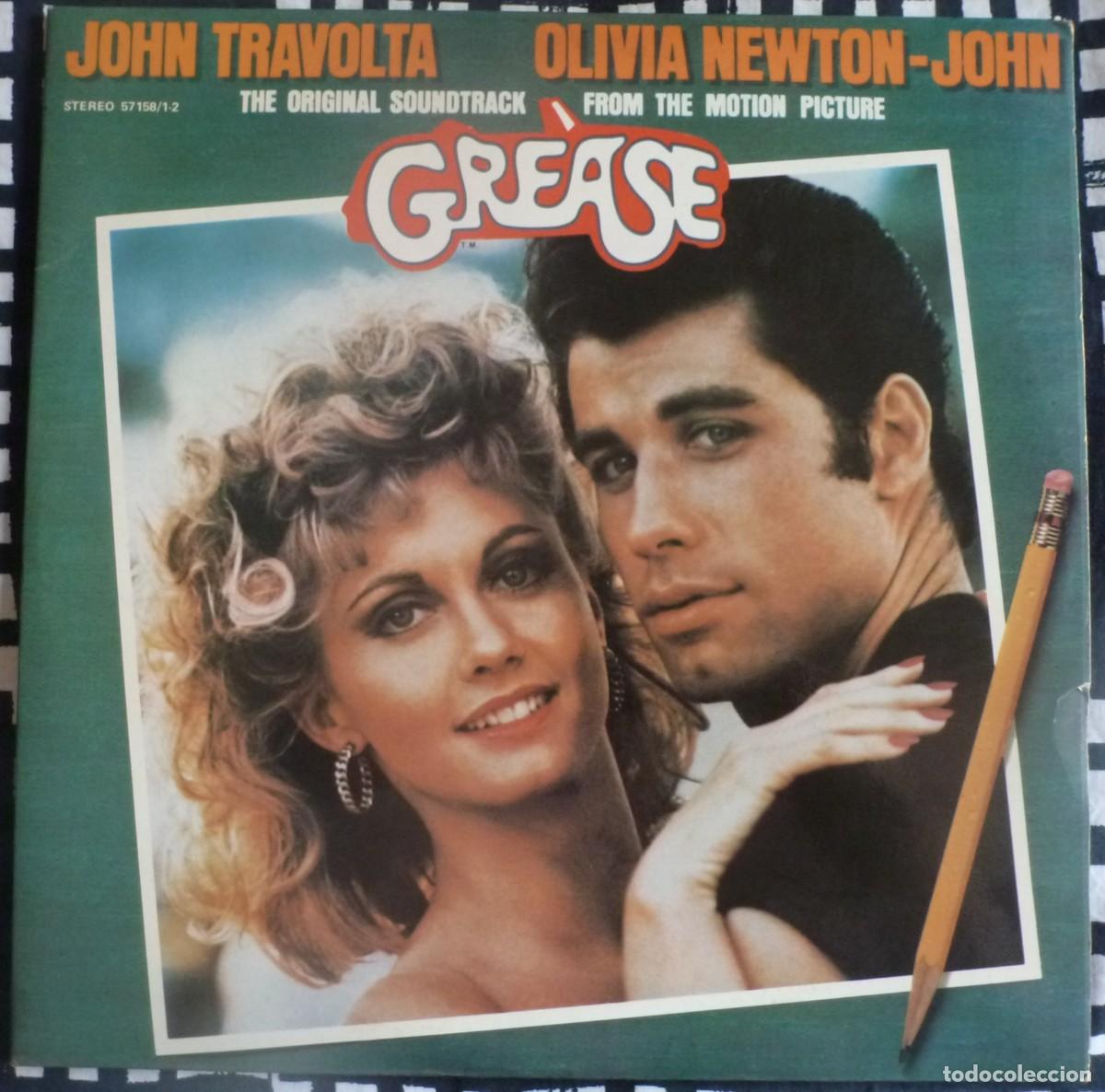 Discos de vinilo: B.S.O. GREASE - JOHN TRAVOLTA & OLIVIA NEWTON-JOHN (2 X LP RSO 1978) EDICION CIRCULO DE LECTORES
