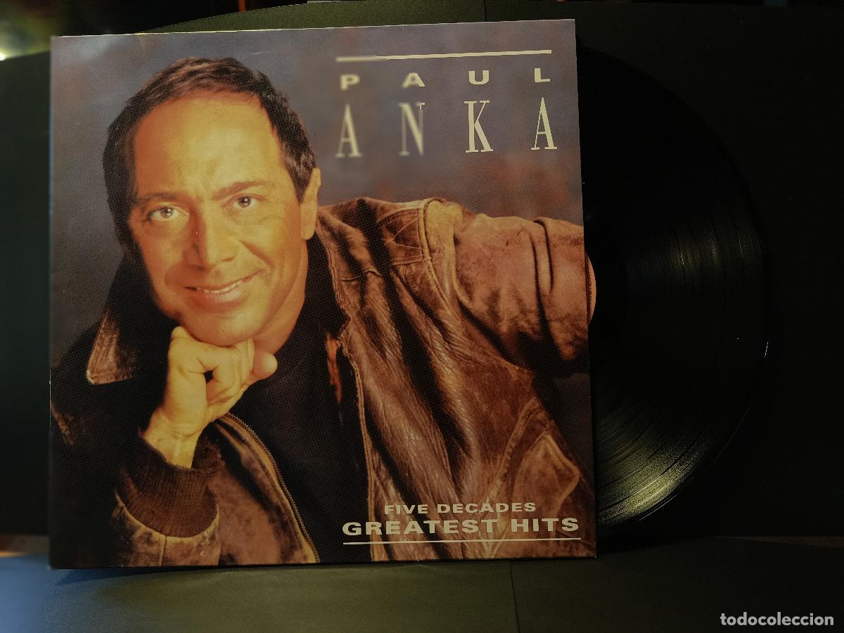 Discos de vinilo: PAUL ANKA FIVE DECADES - GREATEST HITS LP ESPA&Ntilde;A 1991 PDELUXE