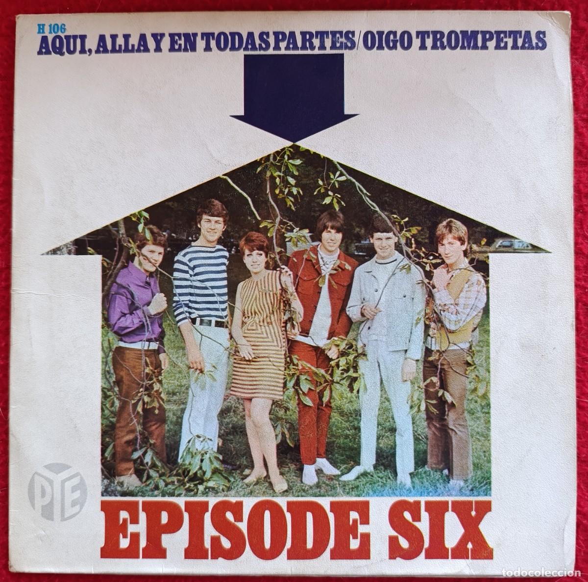 Discos de vinilo: EPISODE SIX &lrm;&ndash; AQUI, ALLA Y EN TODAS PARTES 7&rdquo; 1966 EDICION ESPA&Ntilde;OLA BEATLES COVER DEEP PURPLE