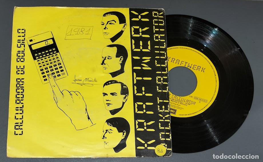 Discos de vinilo: Kraftwerk - Pocket Calculator = Calculadora De Bolsillo - 7&rdquo; Single ref. 10C 006-064365.