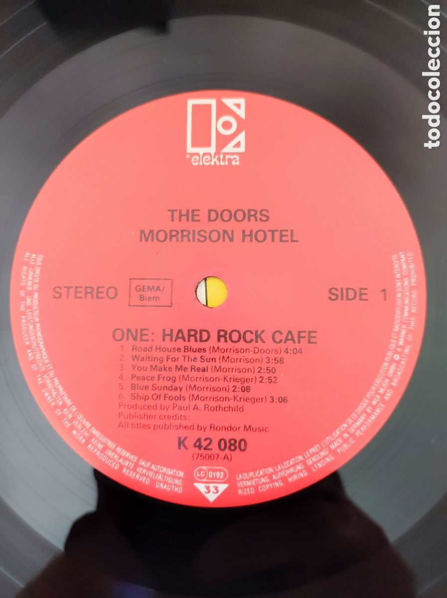 Discos de vinilo: THE DOORS - MORRISON HOTEL - Foto 3
