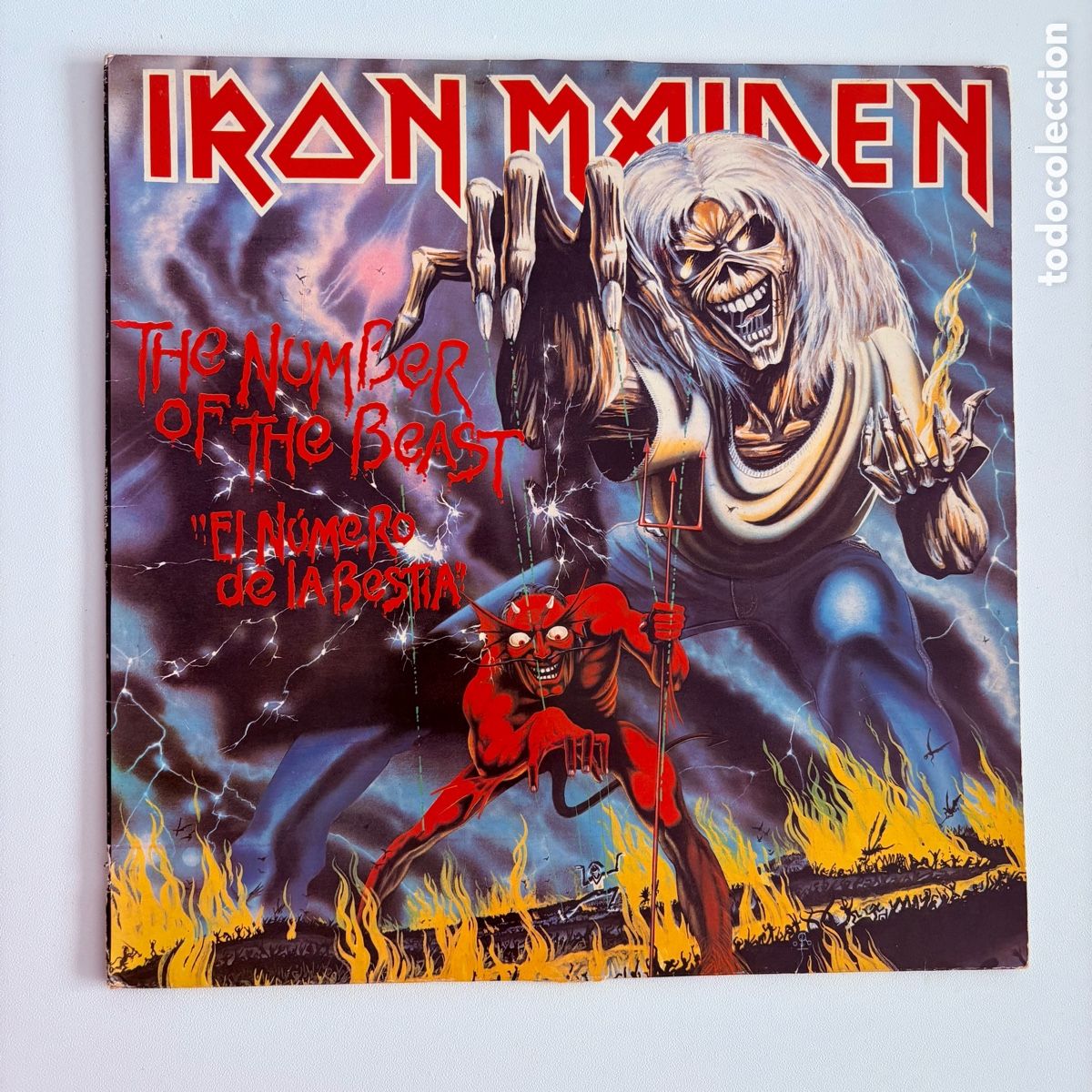 Discos de vinilo: lp Iron Maiden The Number Of The Beast El N&uacute;mero De La Bestia edicion espa&ntilde;ola de 1982