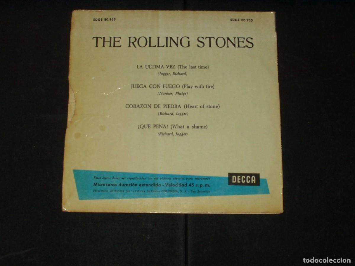 Discos de vinilo: ROLLING STONES EP LA ULTIMA VEZ+3 - Foto 2