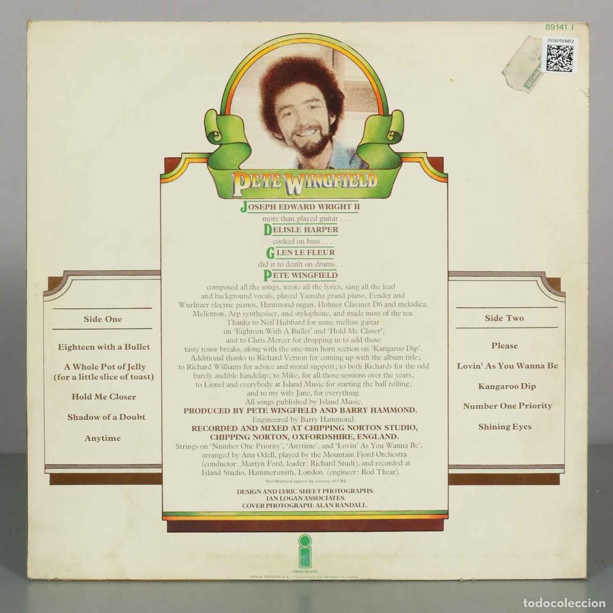 Discos de vinilo: LP. Breakfast Special - Pete Wingfield - Foto 2